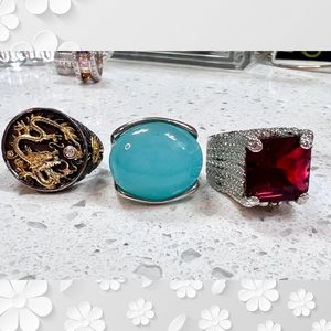 Set of 3 Fashion Rings Bands